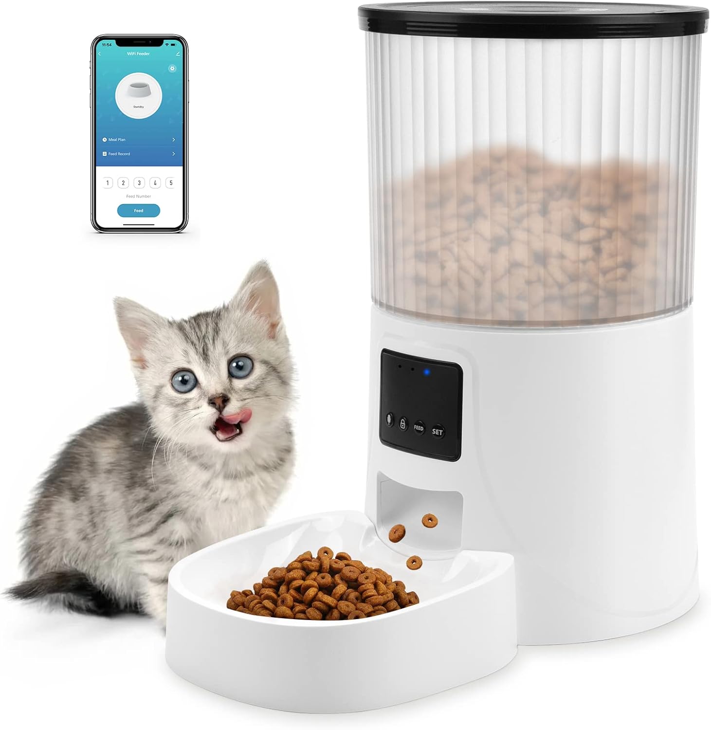 Boperzi Automatic Cat Feeder 4L Auto Pet Feeder Portion Control Dry