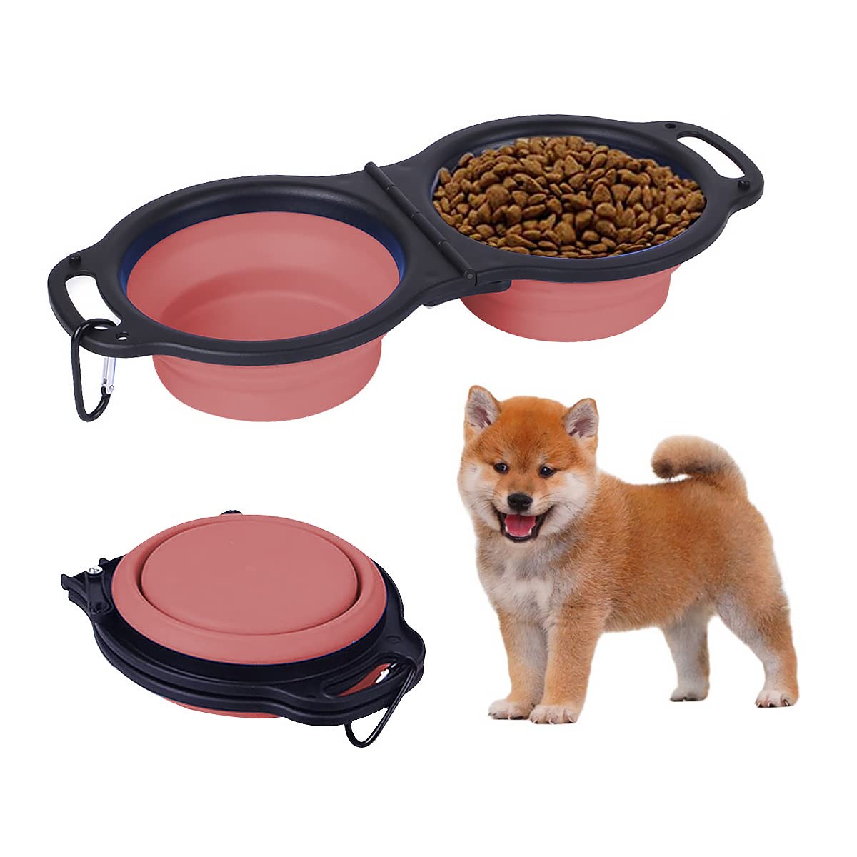 Collapsible Dog Bowls In Portable Silicone Pet Bowl