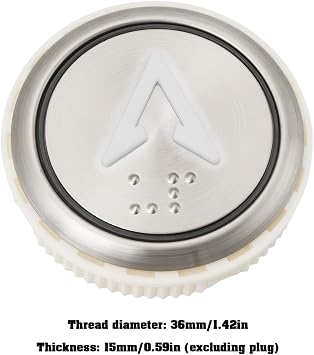 Round Elevator Button AN306 36x15 mm Blue Light Compatible with Elevator Panels