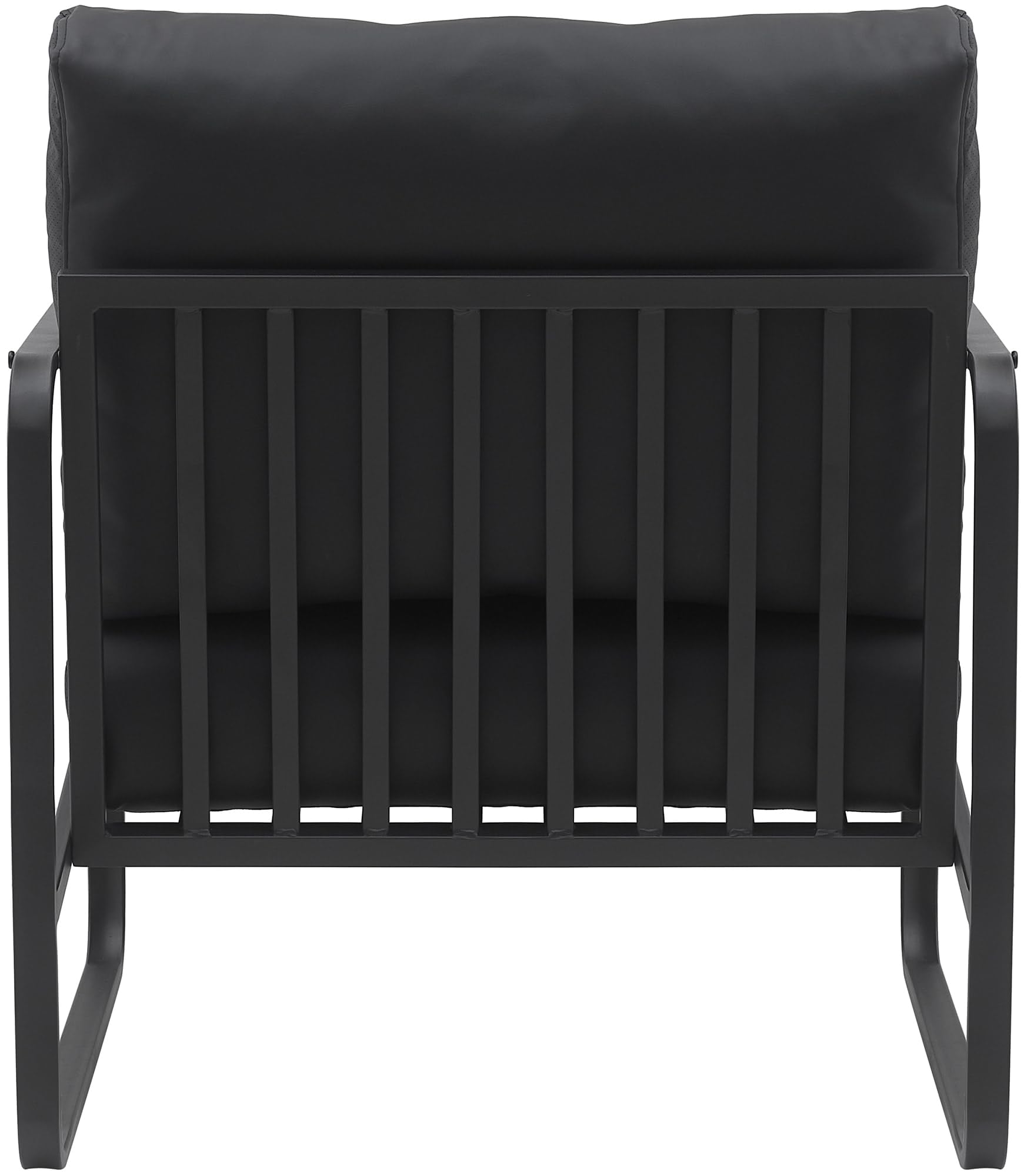 CLP Sillón Relax Manea Tapizado En Polipiel o Tela I Silla Ancha con Base Metálica I Poltrona Elegante & Acolchada, Color:Negro, Material:Cuero Sintetico
