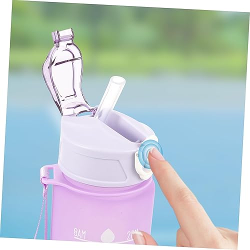 Miniatura 2 de 3 botellas de agua de entrenamiento a prueba de fugas, botellas de agua deportivas con popote para actividades al aire libre y fáciles de transportar
