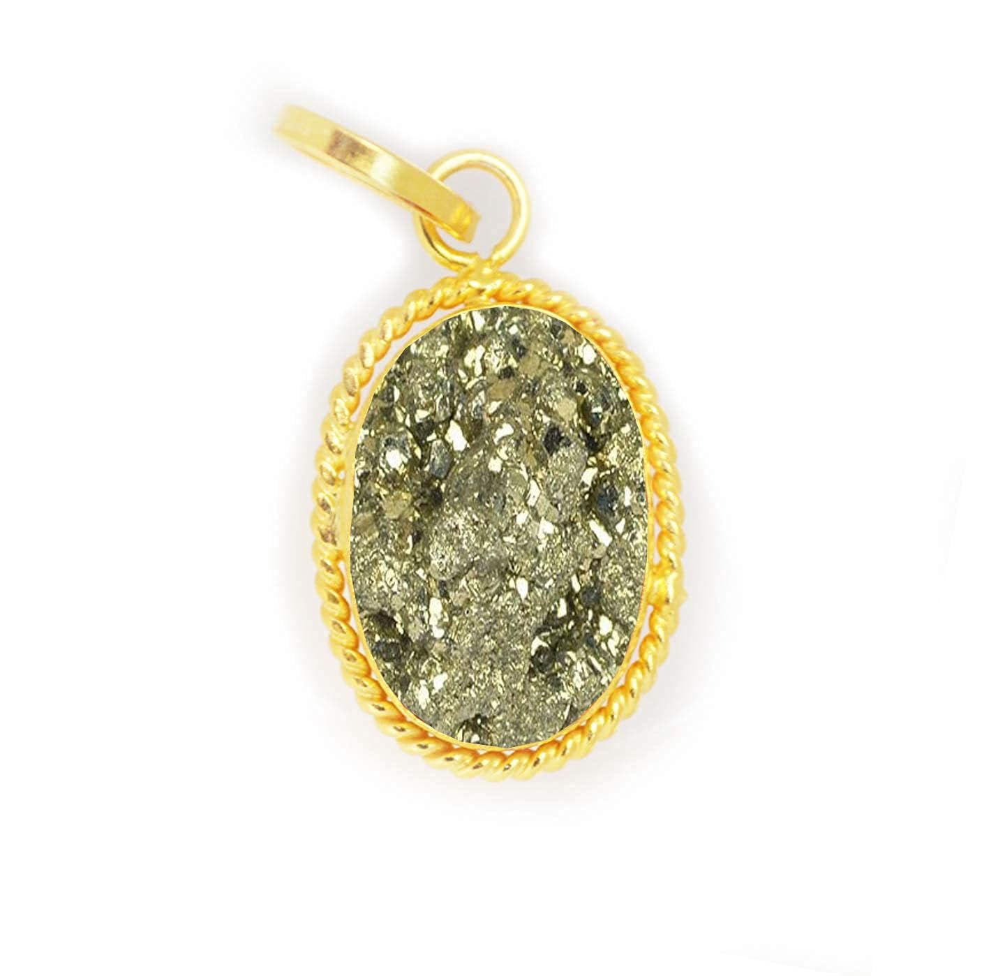 APSLOOSE 7.25 Ratti 6.25 Crt Pyrite Stone Original Pendant Necklace - Certified Pyrite Gold Plated Pendant for Men and Women - Review, Price and Buying Guide