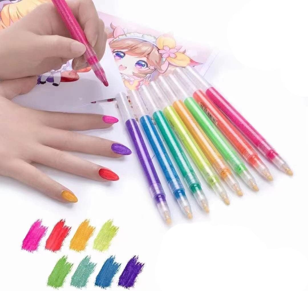 Virtual World 8 Pcs Set Nail Art Painted Pen Drawing Nail Point Pen DIY Nail Art Sketch