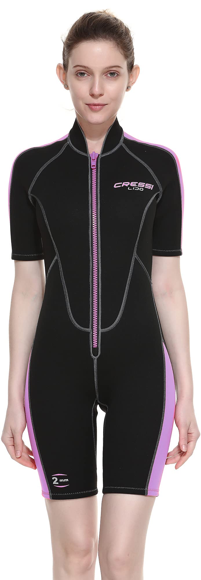 Cressi Lido Lady 2mm Monopiece Monoshort sin Capucha, de pantalón y Manga Cortos