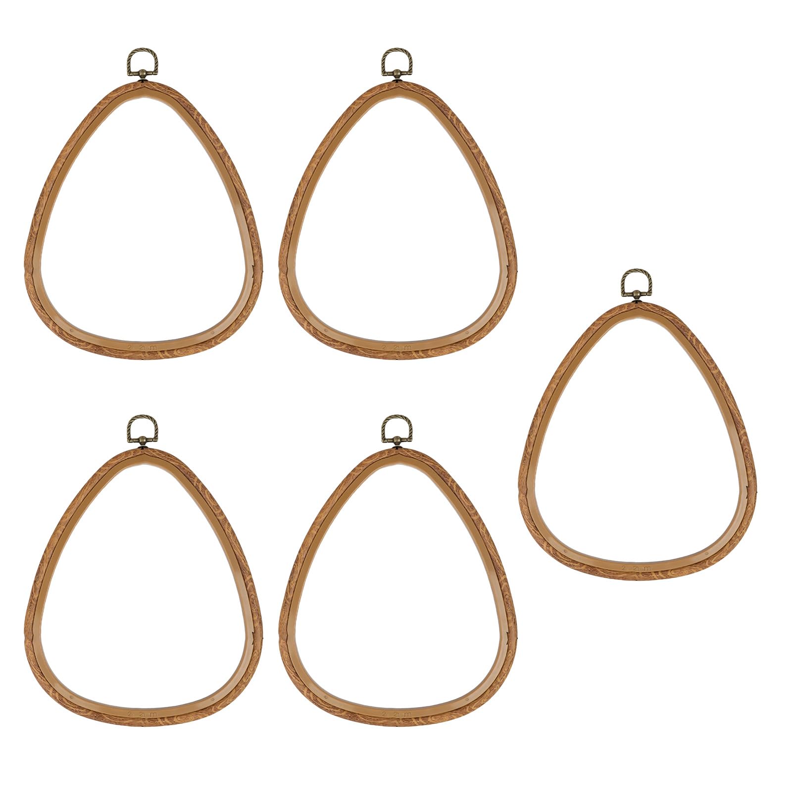 5 Pcs Retro Embroidery Hoop Droplets Embroidery Frame Practical Crosses Stitching Hoop for Needleworks Sewing Craft Frame