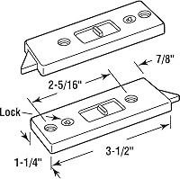 Vista 2 de Prime-Line F 2801 Pestillo para ventana de vinilo con bloqueo, blanco (2 unidades)