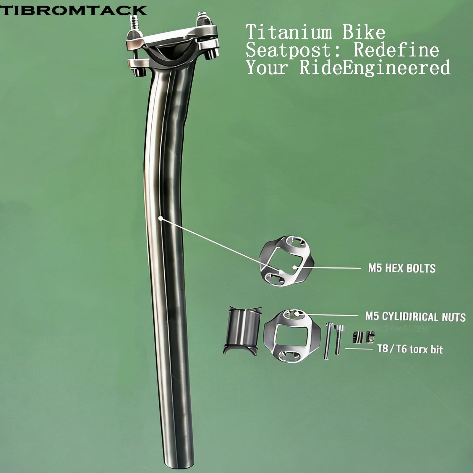 Amazon | TIBROMTACKチタン製自転車シートポスト27.2 mm x 350 mm-257