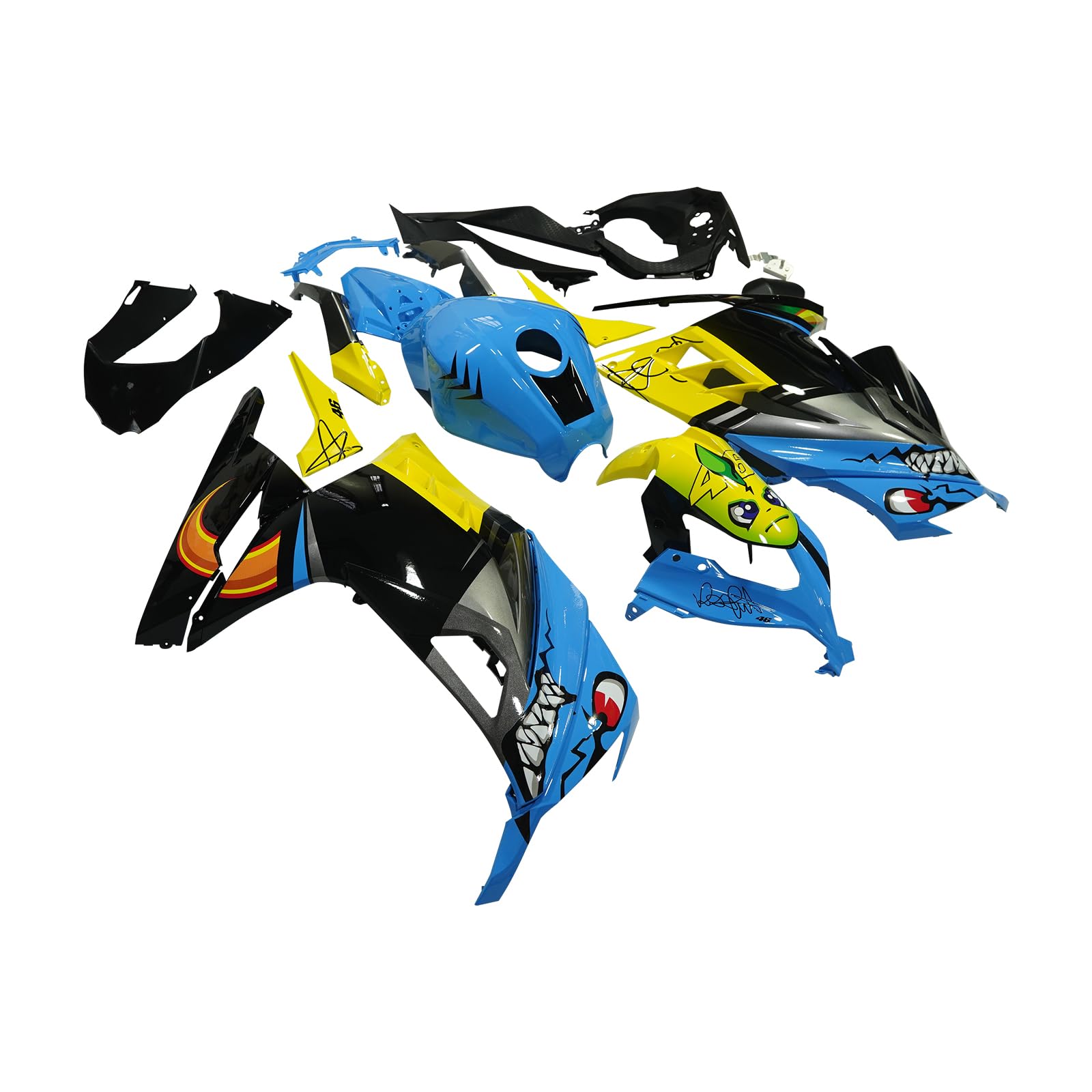 Amazon.com: ZXMOTO Blue Shark Fairing Bodywork Kit Fit for