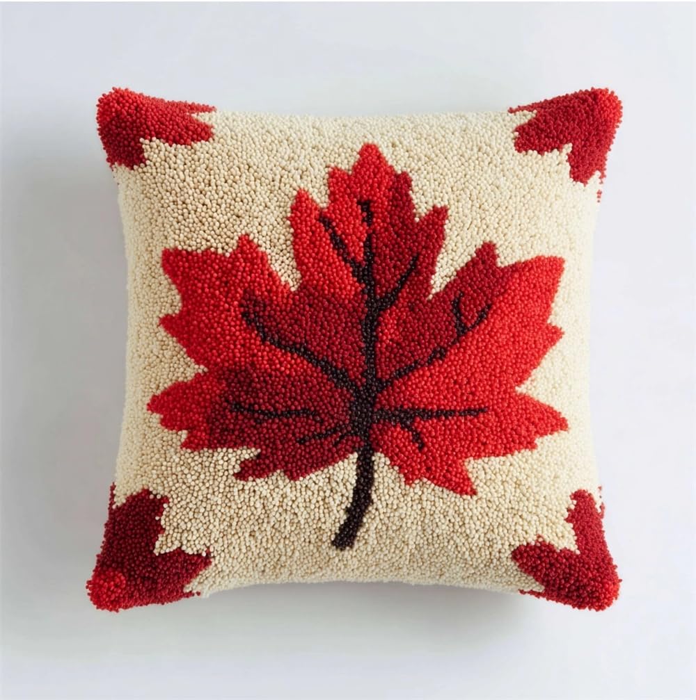 kitphoenix Latch Hook Kits for Adults -Maple Leaf