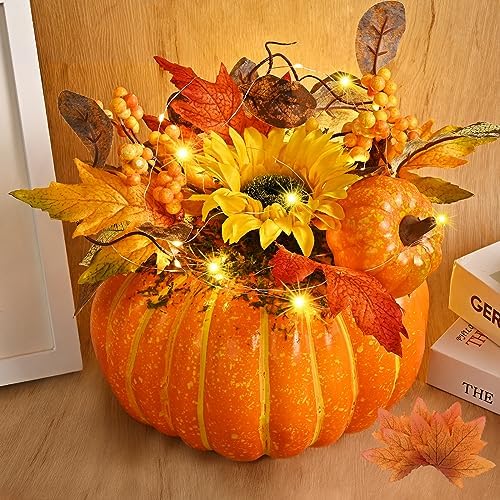 Fall Decor, Fall Centerpieces for Tables, Fake Pumpkin Decoration...