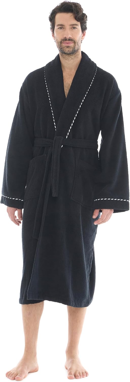 Luxurious Men's Robe, 100% Turkish Cotton, Bathrobe Men, Long Spa Robe
