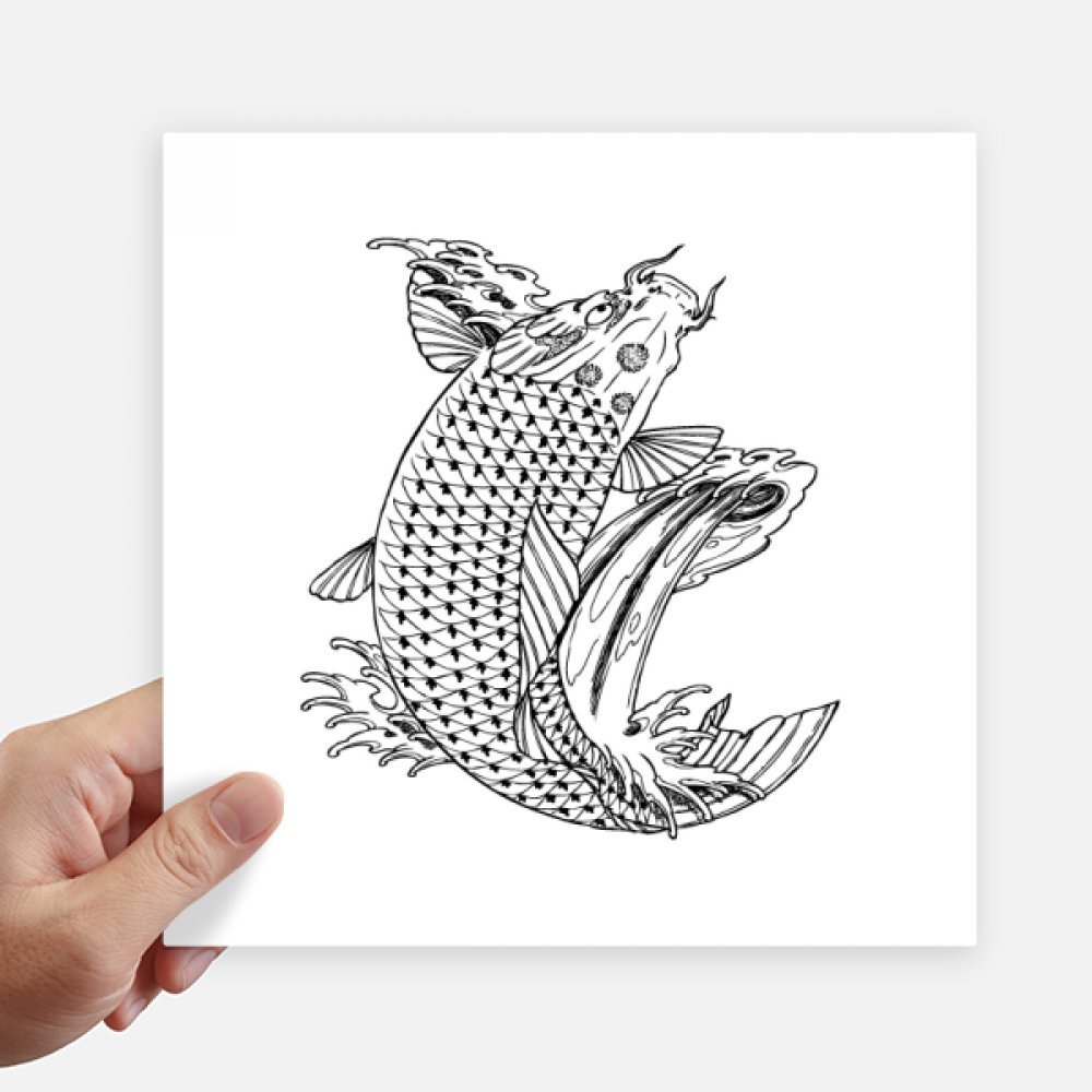 Pegatinas de peces 20cm para pared maleta portátil y moto 4 piezas