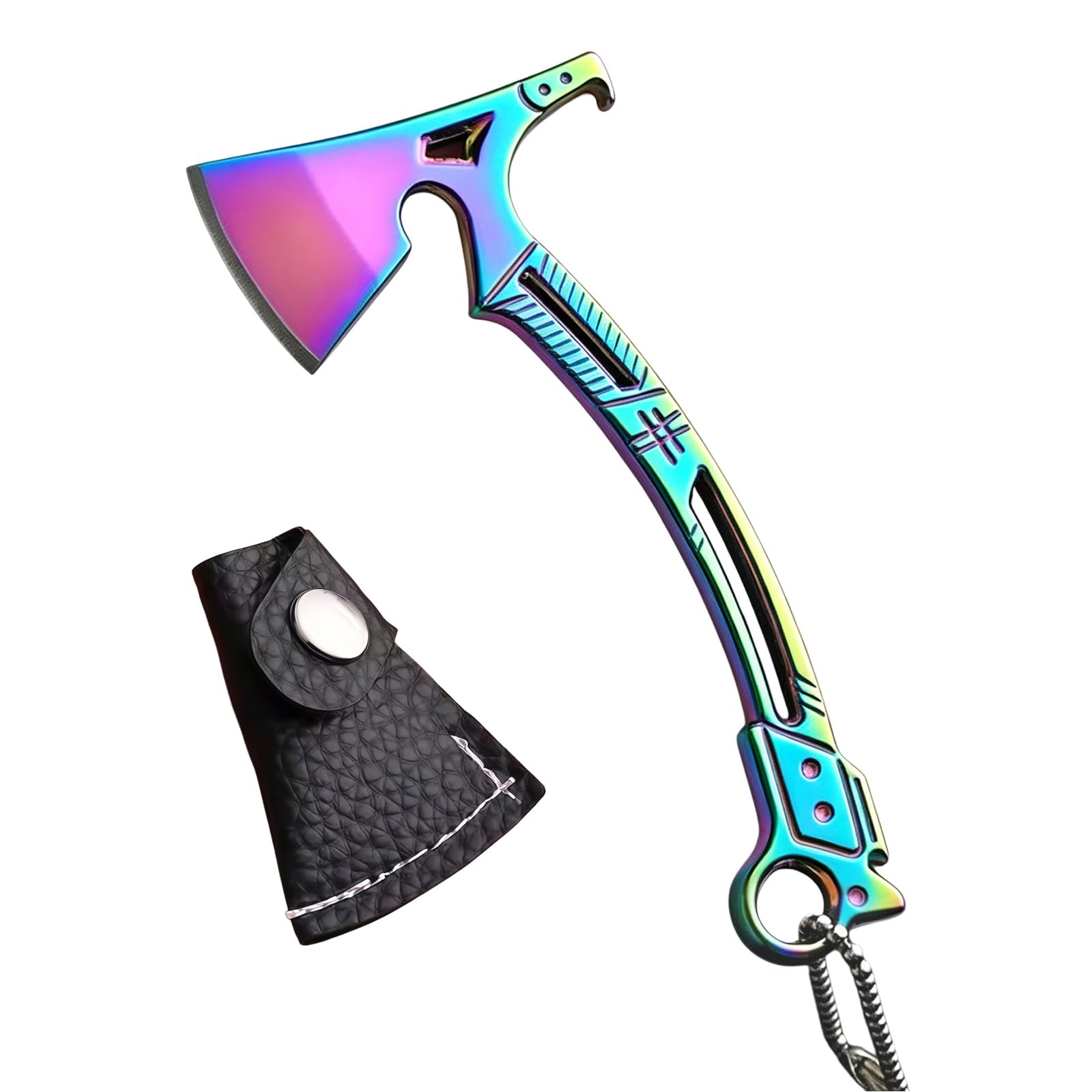 Mekalero Colorful Lightweight Pocket Hatchets Keychain With Ergonomic Design And Rustproof Finish Ideal For Everyday Carry And Outdoor Keychain Hatchets