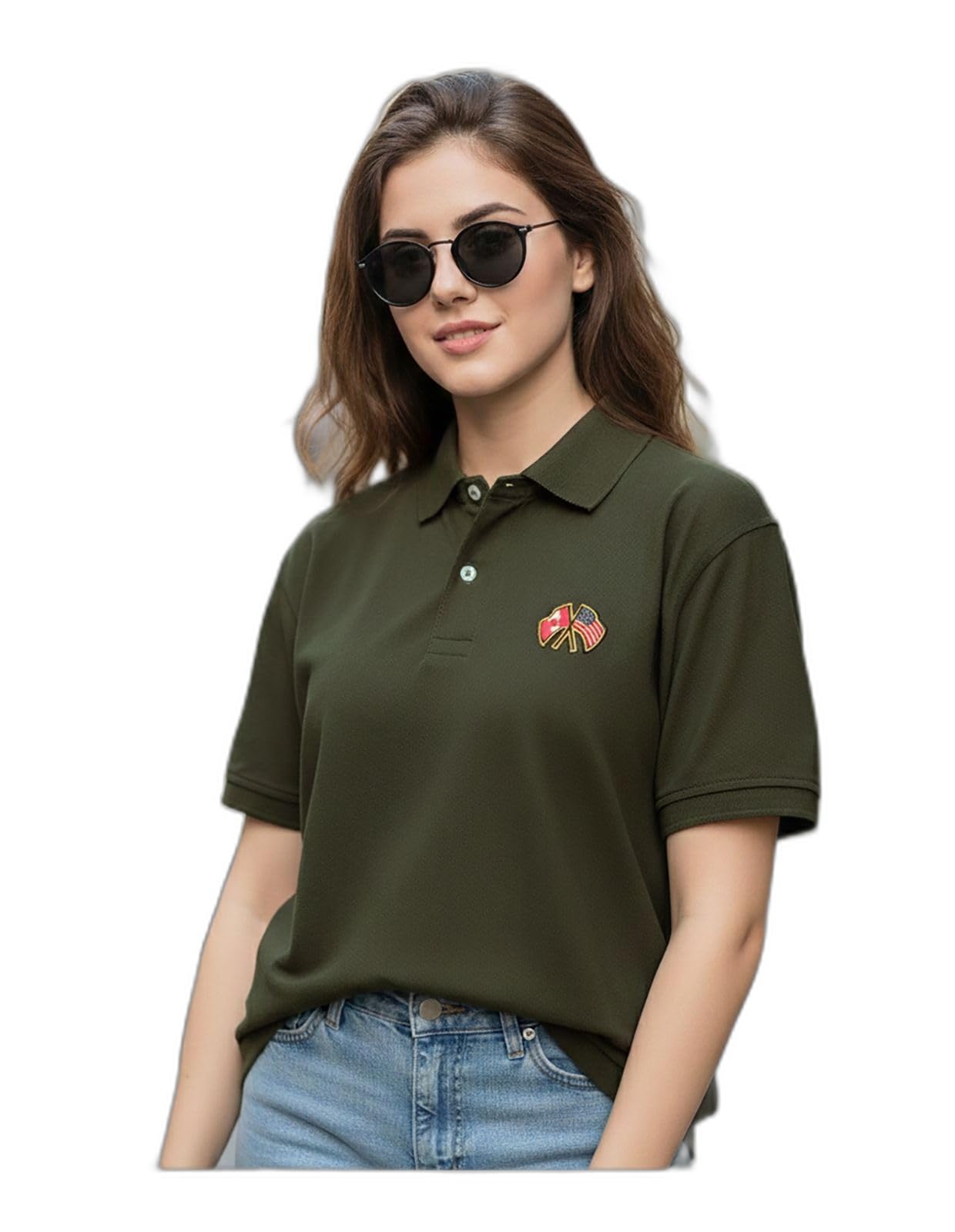 ain6 Merriment Solid Women Polo Neck Dark Blue T-Shirt (BR1003-Olive_M)_PT-picture-52