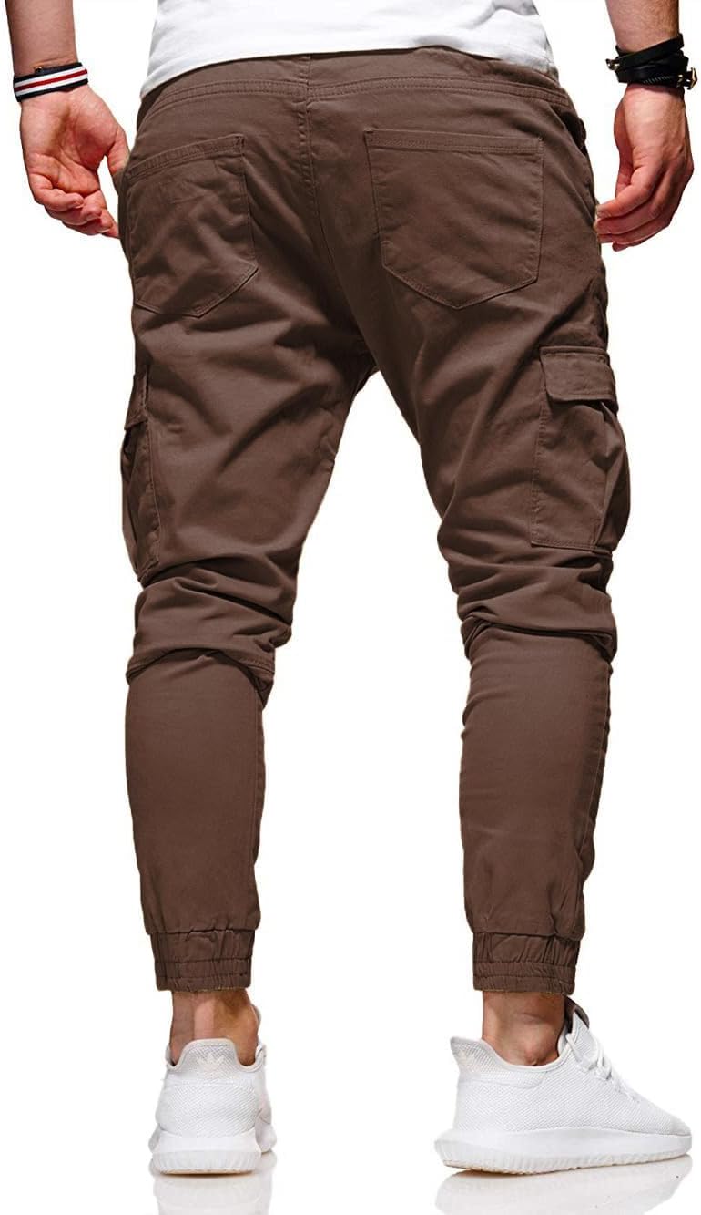 BUXKR Mens Cargo Pants Casual Hiking Pants Workout Joggers Sweatpants for Men - Image 4