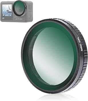 GREEN.L Snap-On CPL Filter for DJI Osmo Action 3/4/5 Pro, True Color Circular Polarizer with Multi-Layer Nano Coating, Ultra-Low Reflection & Glare Reduction, Easy Snap-On Design