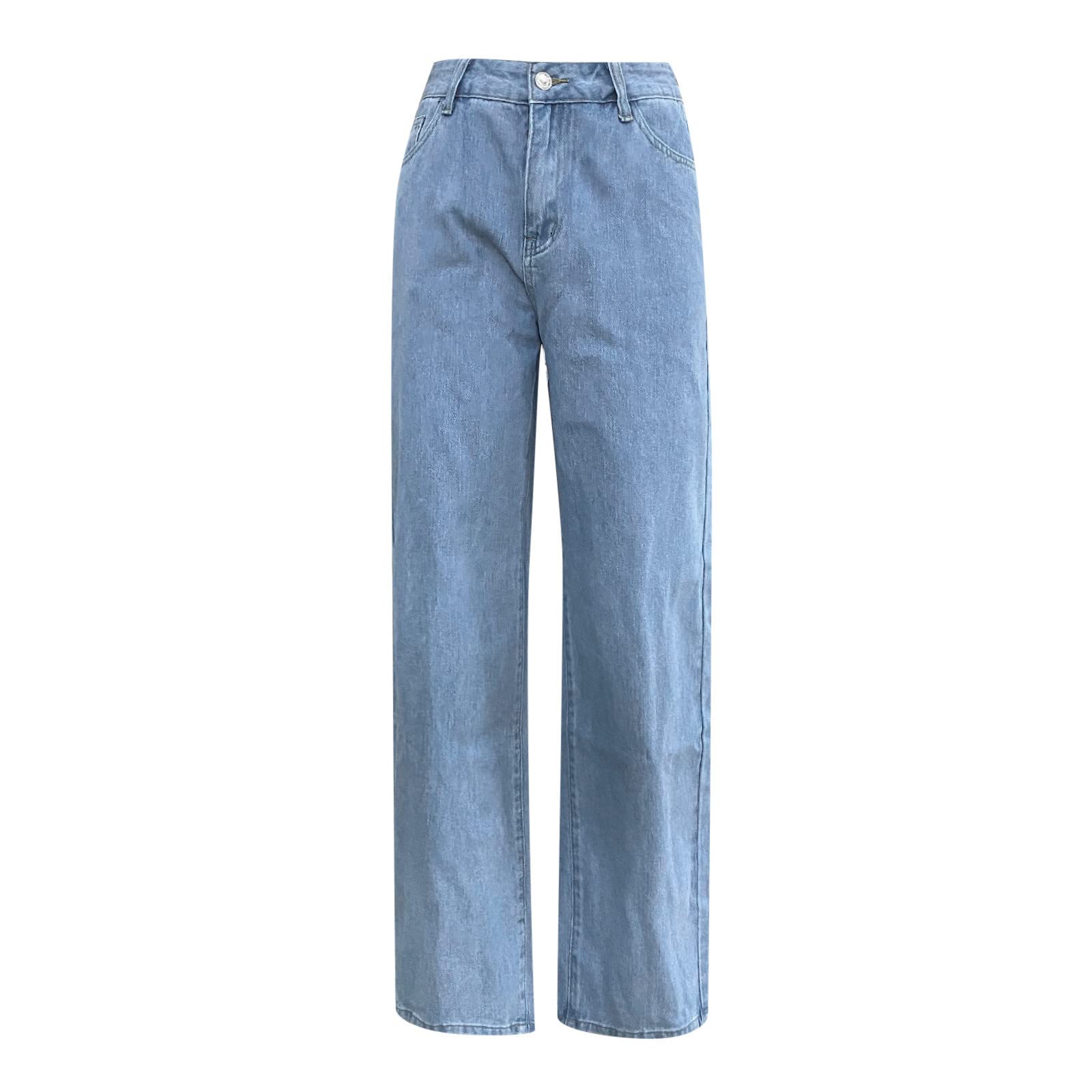 Damen Jeans Dehnbarem Gewaschenem Denim Modisch Vielseitig Gerades Bein Hose Kleidung Jean Stoffhose High Waist Skinny Baggy Hosen Damenhose Outdoorhose Winter Slim Fit Jeanhose (02191-A, S)