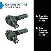 Vista 279 de TRQ Juego de barras de acoplamiento interiores delanteras 2 piezas compatibles con Acura RDX 2013-2018