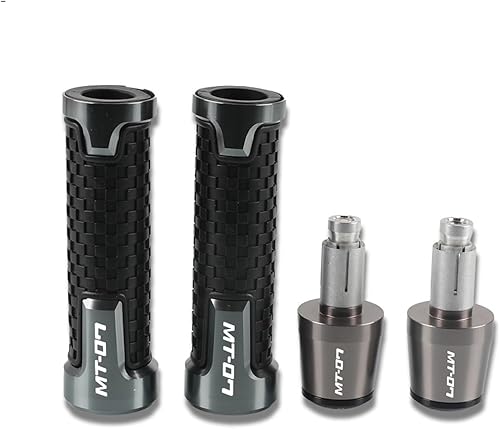 DOUKI 0.866 in para Y&AMAHA MT07 FZ07 FZ-07 MT-07 MT FZ 07 2014 2015 2016 2017 2018 2019 2020 2021 manillar de motocicleta extremos (color gris)