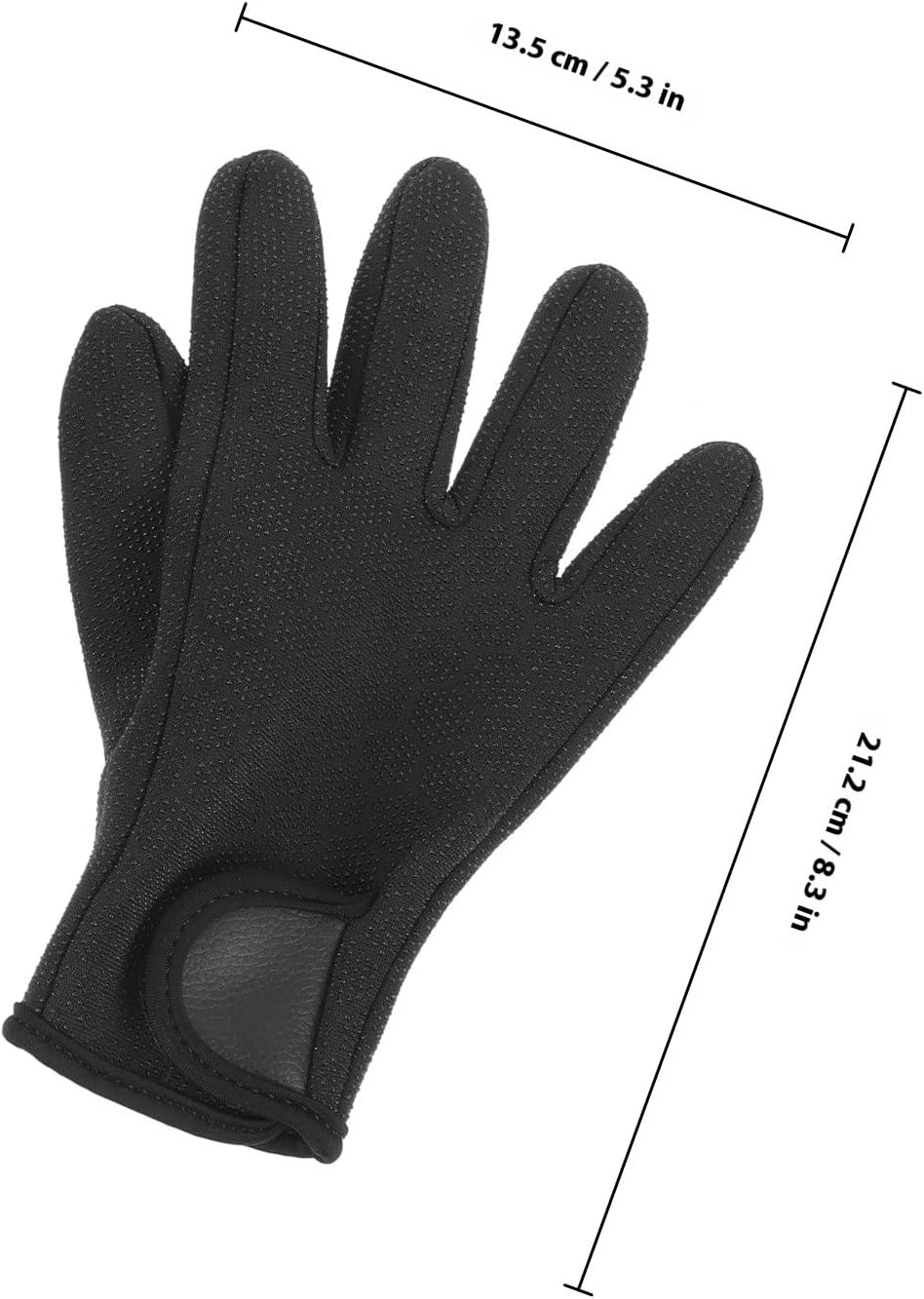 Professional Diving Gloves Waterproof Thermal Neoprene Gloves for Outdoor Fishing and Swimming Anti-Scratch Black Size L