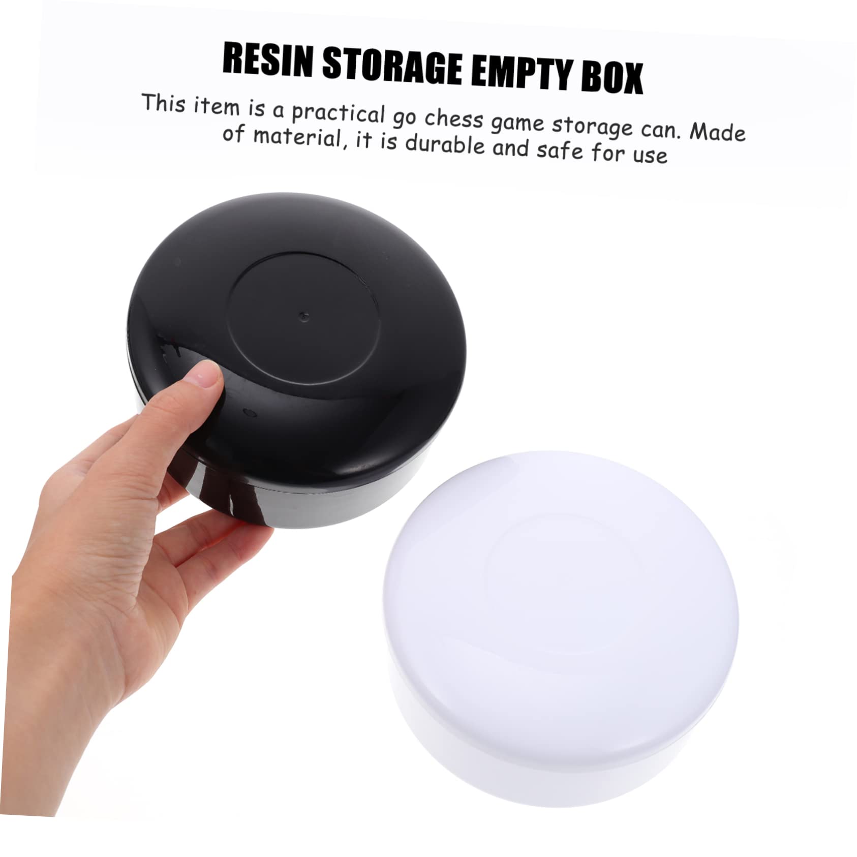JOINPAYA Go Chess Pieces Storage Pot Compact Plastic Chess Piece Box with Lid Lightweight Stones Holder for Board Game Accessories - Image 3
