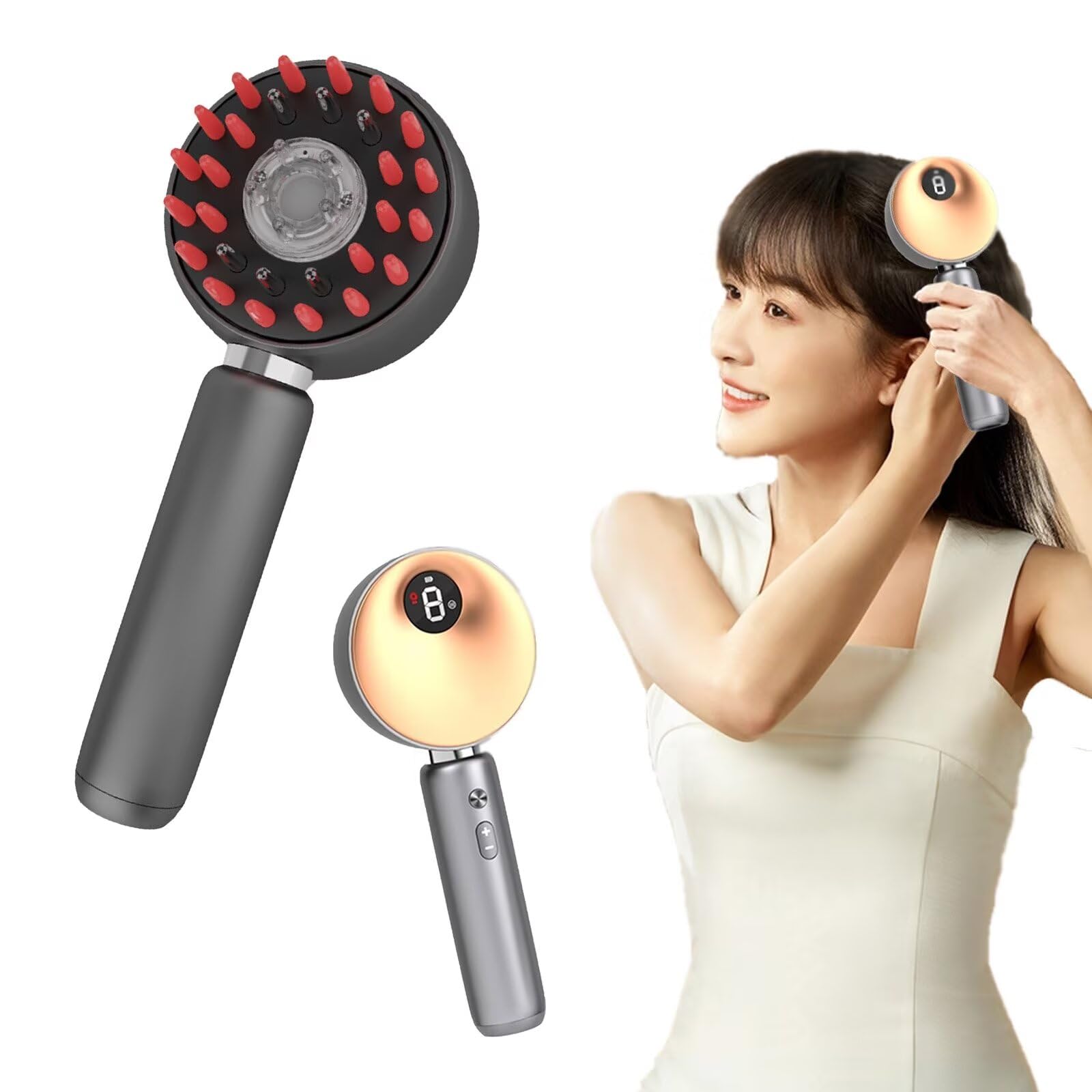 Massaggiatore per il cuoio capelluto a spruzzo, massaggiatore elettrico per la testa con 3 modalità di impastamento e regolazione a 5 velocità per la crescita dei capelli e il rilassamento del corpo