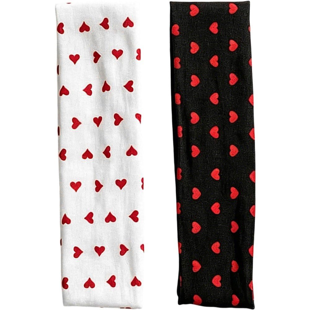 Sslvya 2 Pcs Sports Headbands, Moisture Wicking Sweat Bands Headbands Non-slip Breathable Elastic Sweatband Headband for Yoga Fitness Workout