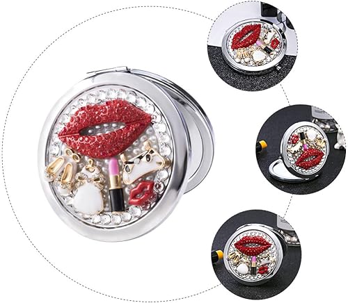 Miniatura 9 de Beaupretty Espejo de viaje compacto de doble cara de metal redondo espejo redondo de metal para mujer dama