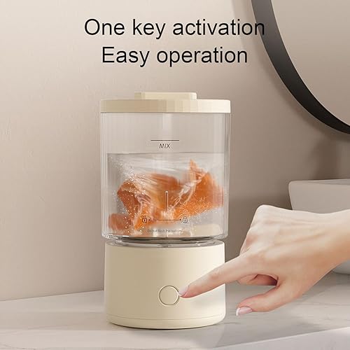 Miniatura 2 de Asixxsix Lavadora portátil, lavadora de ropa interior silenciosa, lavadoras pequeñas inalámbricas recargables para artículos de lavandería pequeños,