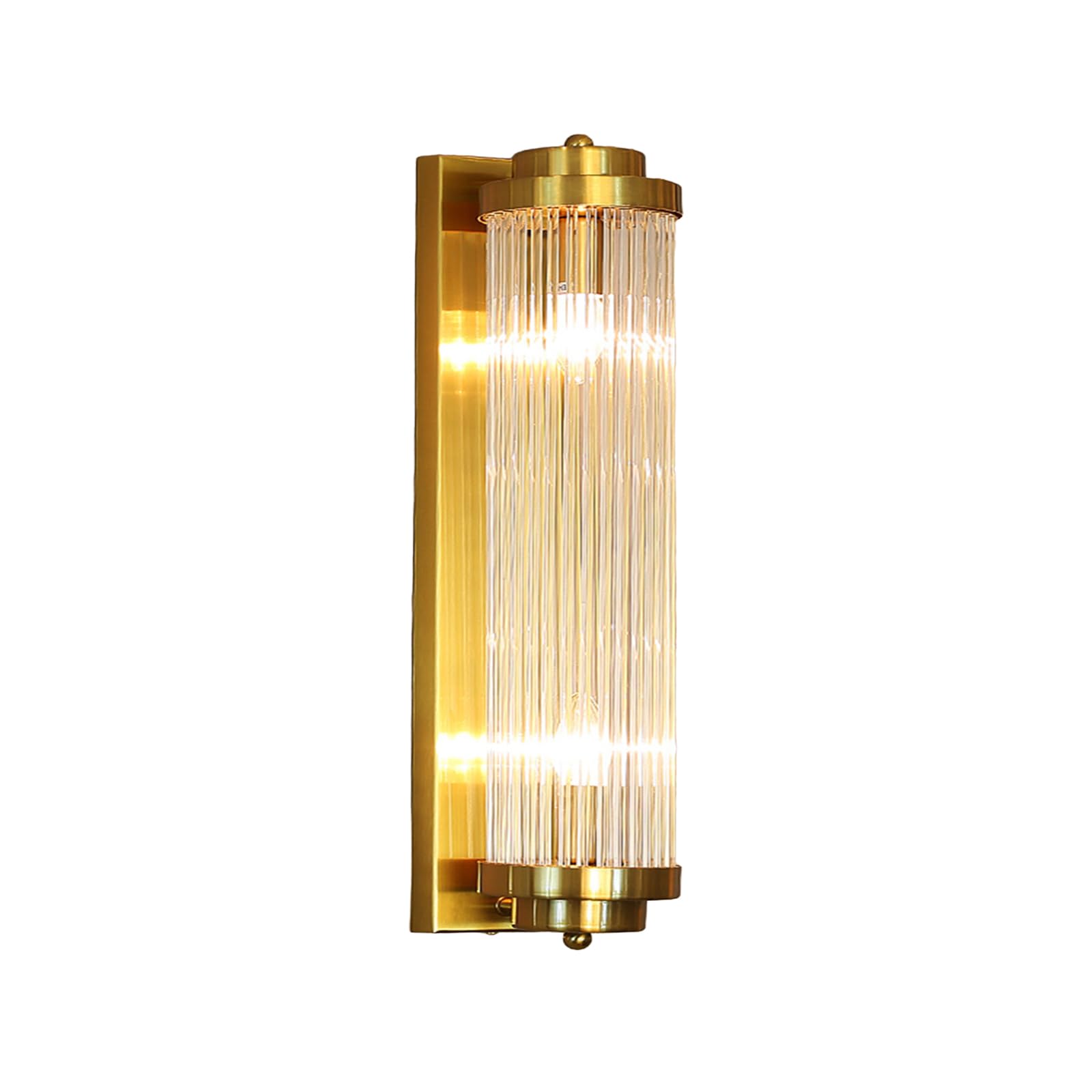 Applique in cristallo dorato e ottone da 400 mm, lampada da parete in cristallo e base dorata, lampada da parete (Ottone Oro)
