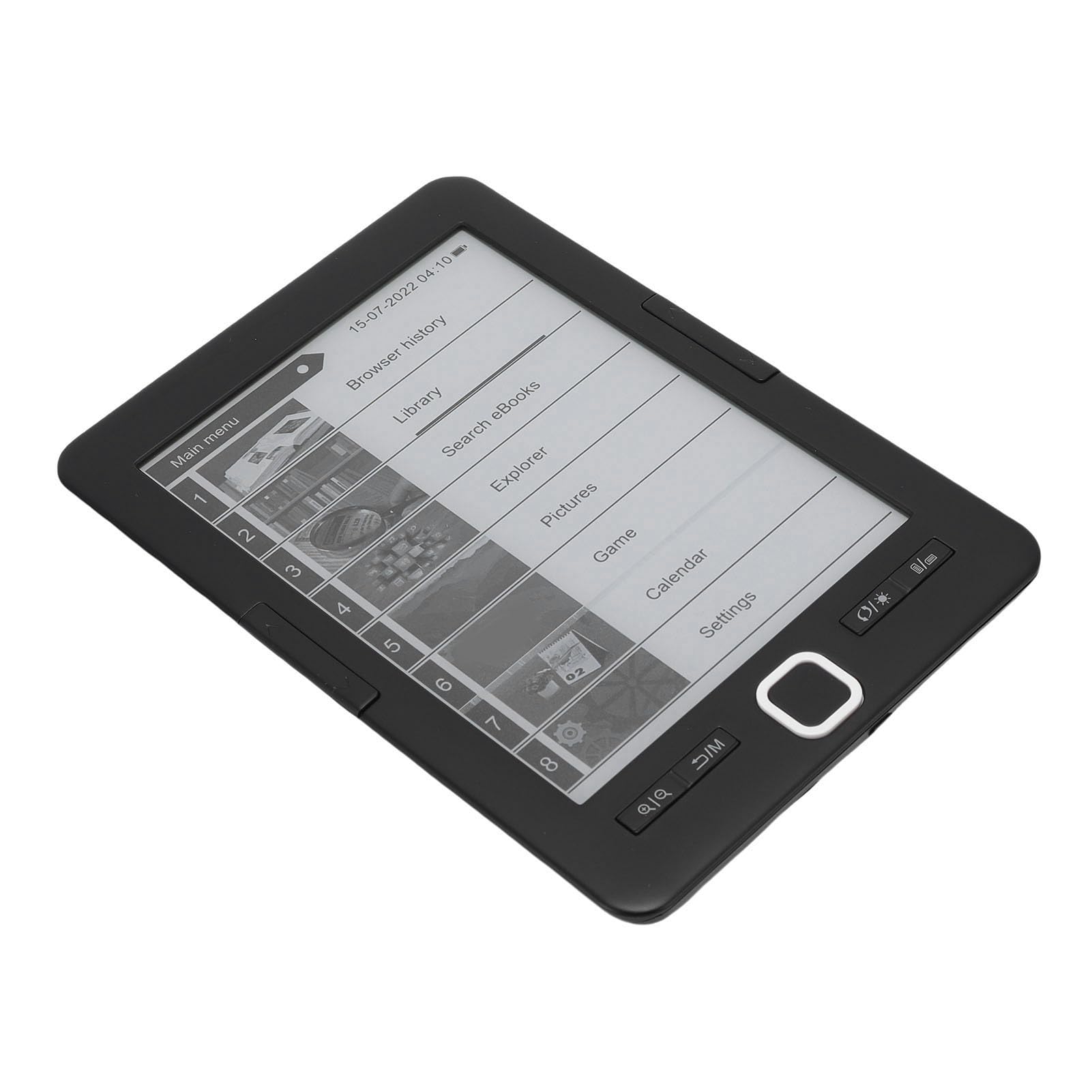 6 Zoll 8G 128 MB HD-Touchscreen-Tintenbildschirm Tragbarer E-Reader, Taschenbuch-PDF-Reader mit Schnellerem Seitenwechsel, E-Book- für Erwachsene, Unterstützt Mehrere Textbildformate