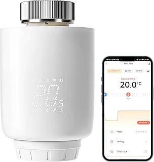 DEWENWILS Smartes Heizkörperthermostat WiFi, Programmierbar Heizungsthermostat, Heizungssteuerung per App, Kompatibel mit Amazon Alexa & Google Assistant, Kein Gateway erforderlich, energiesparend