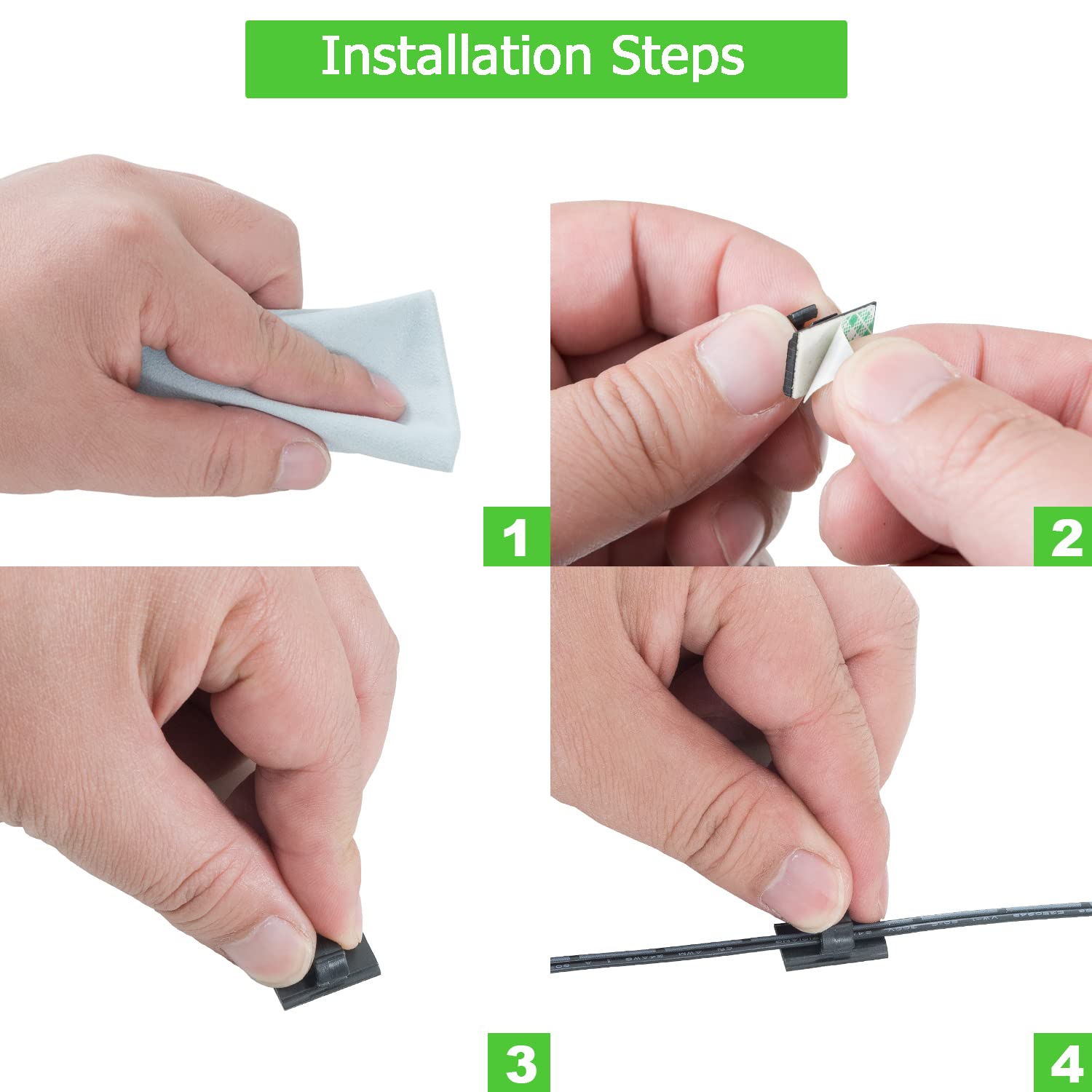 AIBOO Cable Clips - Organize Wires & Cords FREE SHIPPING -5 AIBOO Cable Clips - Organize Wires & Cords FREE SHIPPING -5