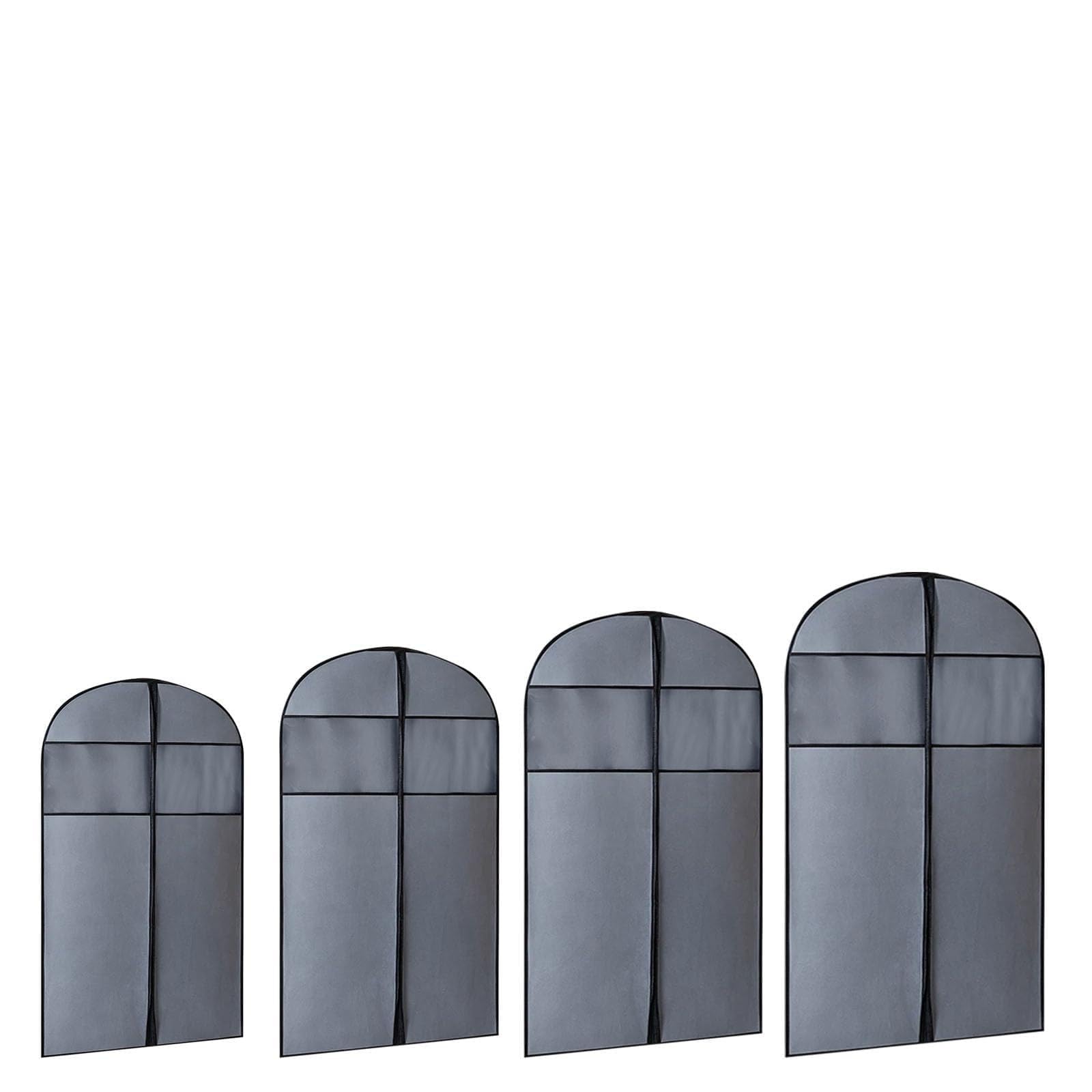 Hanging Garment Bag with Clear Window Clothes Plastic Storage Cover with Metal Zipper for Suits Dresses Jackets Shirts