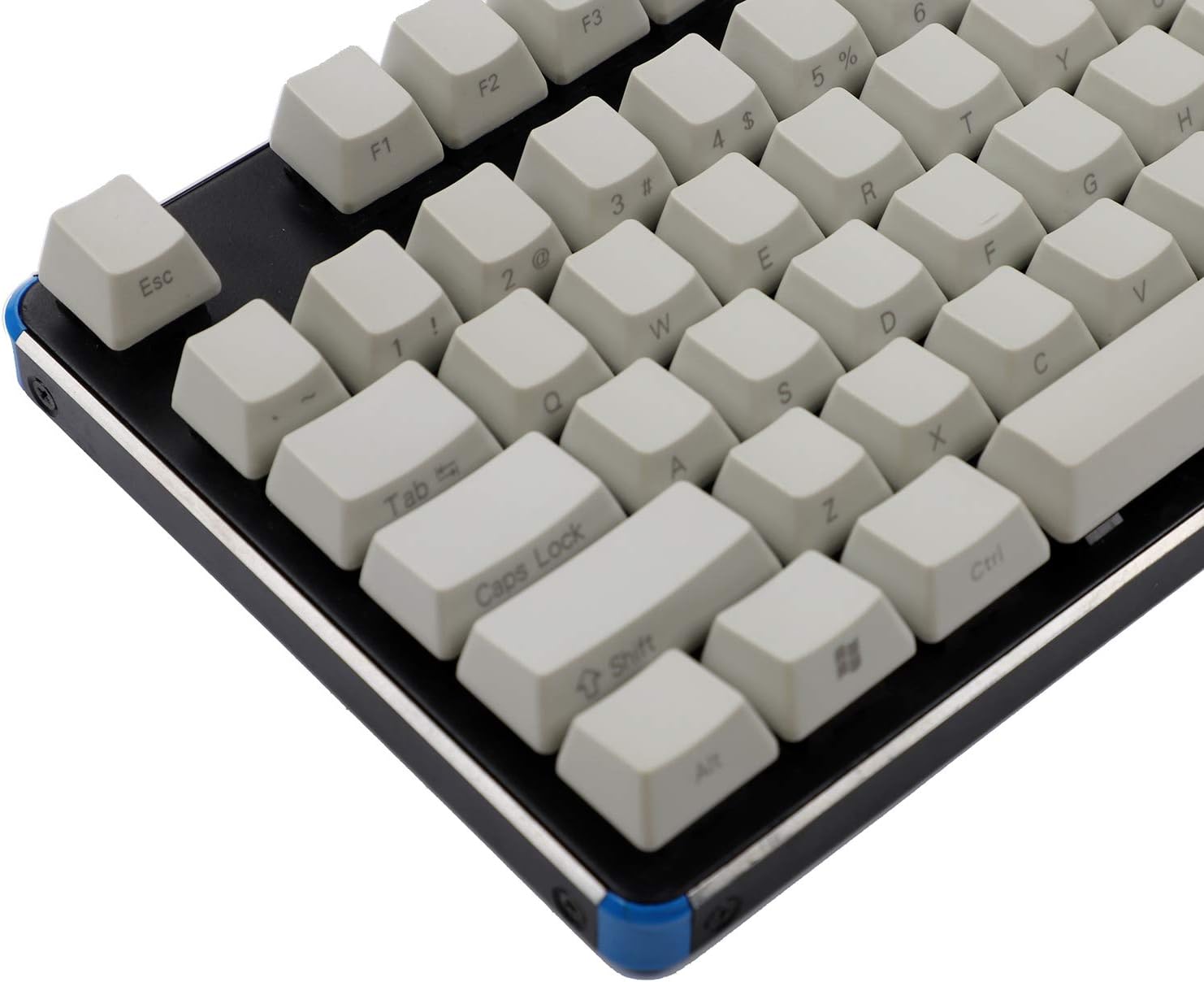 YMDK Side-Printed Thick PBT OEM Profile 108 ANSI Keycaps for MX Switches Mechanical Keyboard (Only Keycap) (Light Gray)