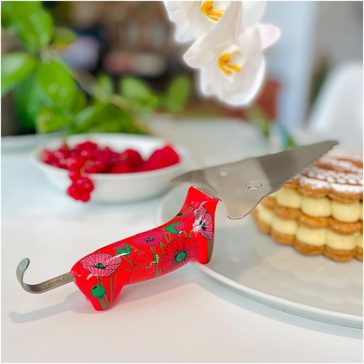 Pylones Filou Cake and Pie Server, Coquelicots