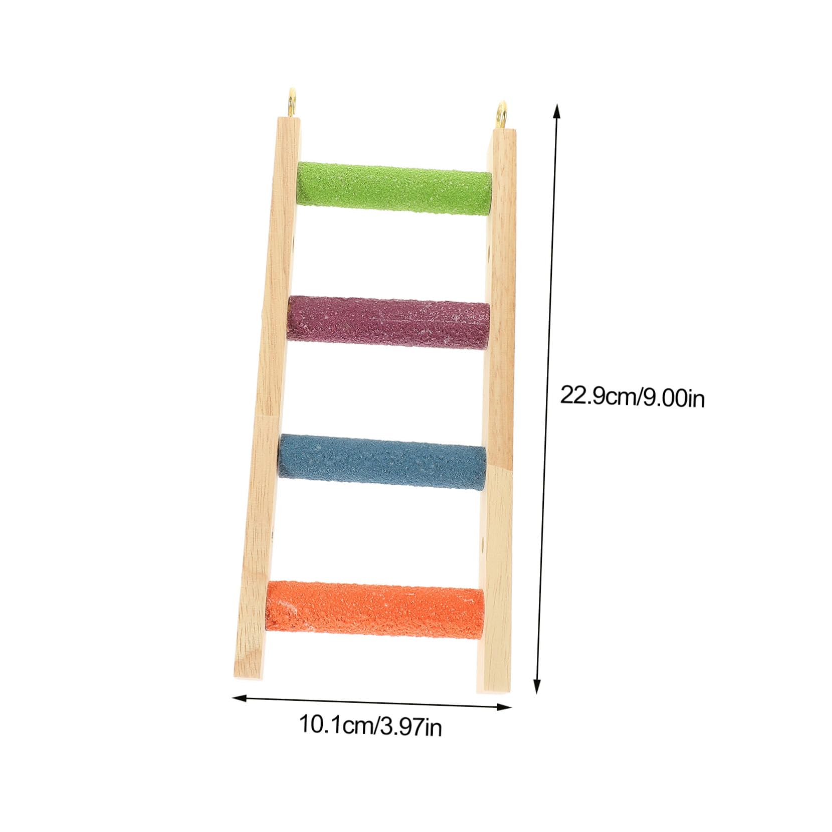 HANABASS Climbing Toy for Parrots Wooden Ladder for Bird Cage Chinchilla Ladder 4 Smooth Steps Rat Toy