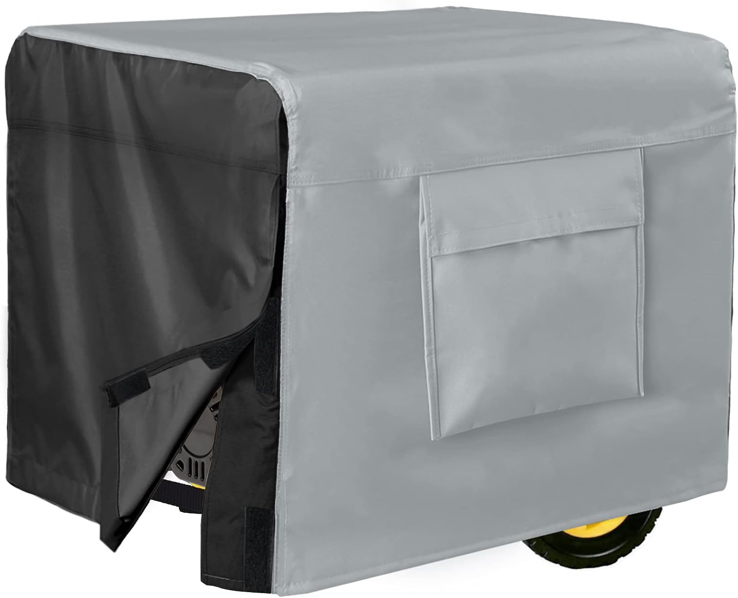 Porch Shield Waterproof Generator Cover - Heavy Duty Cover for Portable Generator 5000 to 10000 Watt (32L x 24 W x 24H inches, Black & Gray)