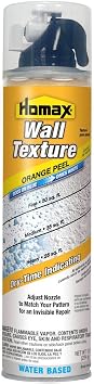 Homax 41072042963 Aerosol Wall Texture, Orange Peel, Water Based, 10 oz, White
