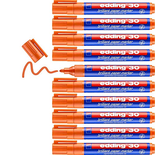 Marqueur permanent orange edding 30 idéal pour organiser vos cartons de déménagement