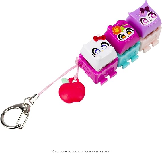 Clickeez Series 1 Hello Kitty & Friends 3-Pack | 3 Collectible Character Keyboard Keys Click and Clack | Create Your Own Keychain | Ages 6+