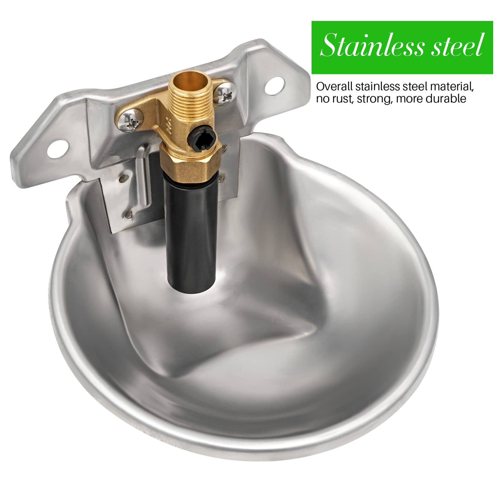 Acero Inoxidable Espesar Ovejas Waterer Dispensador AutomáTico Cabra VáLvula de Cobre Bebedor Ovejas Agua Cuencos Ganado Lechones Bebedor