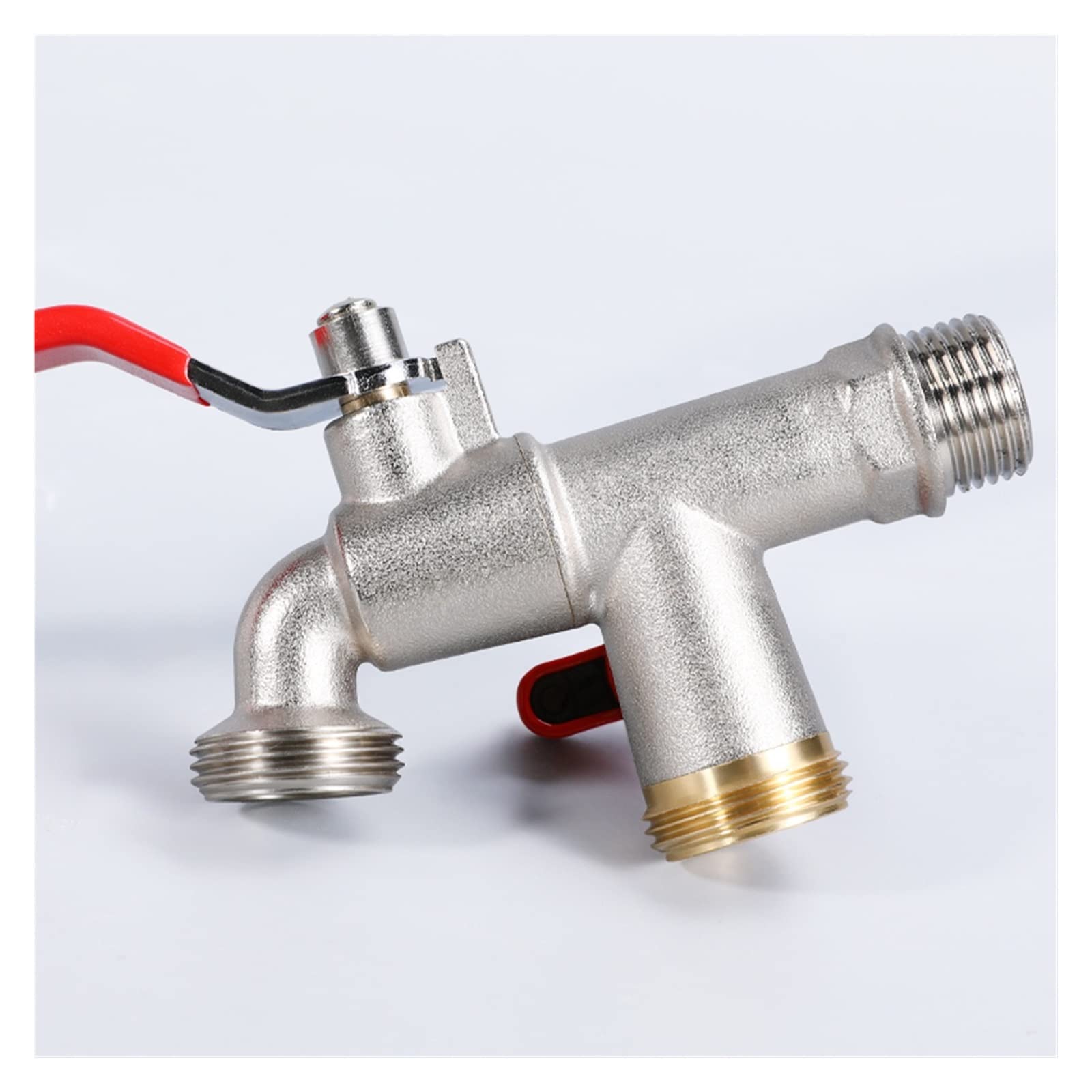 Resistir Extremos de Alta presión y Temperatura S60*6 IBC Adaptador de Tanque Grifo de latón Chapado en níquel Herramienta de Agua del jardín con Conector de Manguera de tubería PC 1