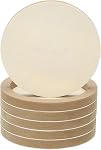 PATIKIL 12" Panneaux ronds en bois, 6pcs Panneau de cercle de disque en plaques de bois non fini pour les projets d'artisanat, peinture artistique, sculpture, gravure, DIY