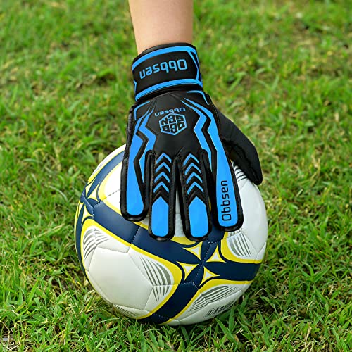 Obbsen Soccer Goalie Gloves For Kids, Youth&Adult Soccer Goalkeeper Gloves, Strong Grip Goalkeeping Gloves With Finger Protection, Men/Women/Boys/Girls #TOP3