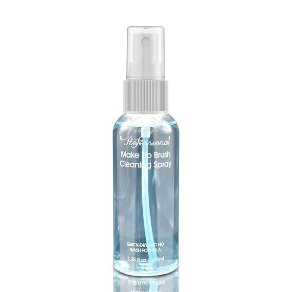Makeup Brush Cleaner for Cosmetic Brushes, No-washing Quick Drying Deep Cleaning Spray Ideal for Makeup Brushes Sponges for Women Girls 3.38 oz