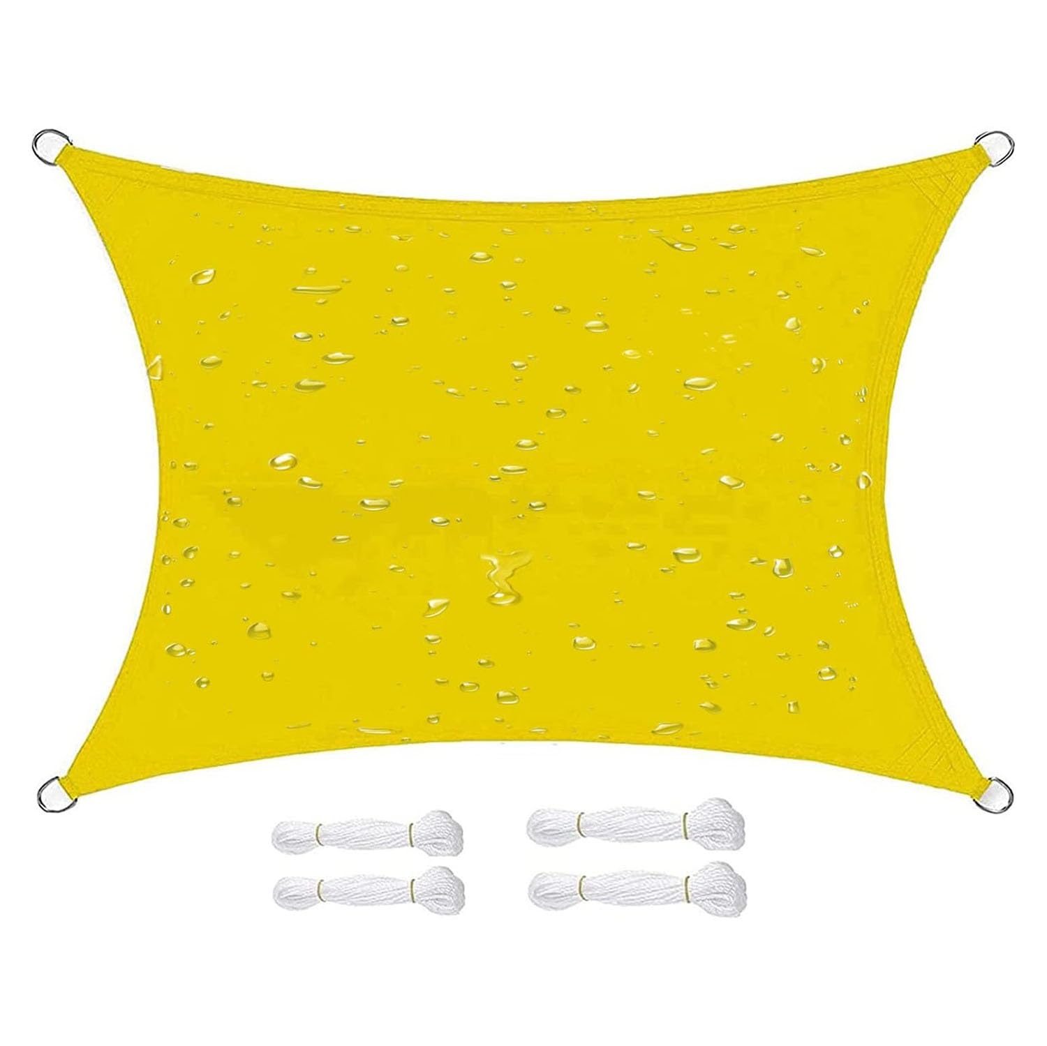 Voile d'ombrage de qualité supérieure 4x6m jaune résistant extérieur