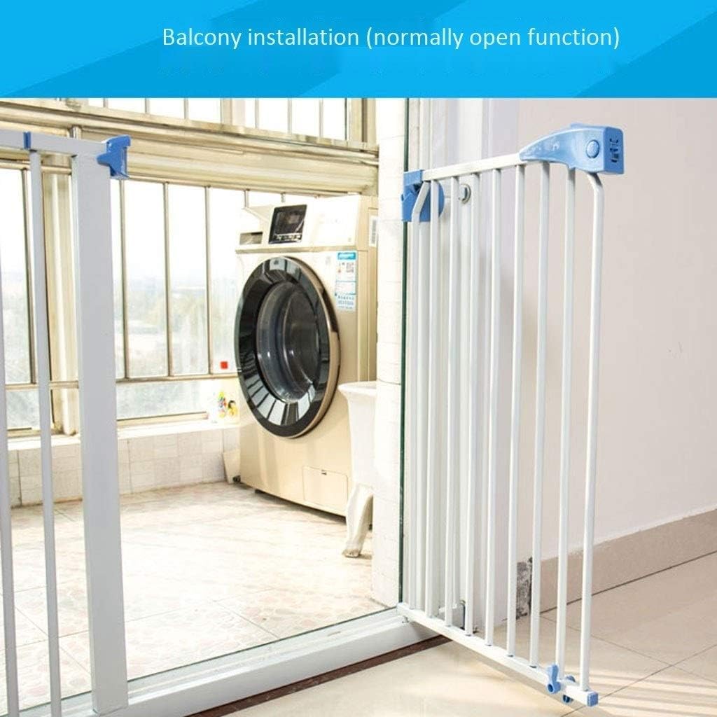 Pet Playpens Metal Pet Gate, Safety Gate for Kitchen Stair Doorway, Free Punch Staircase-Balusters/High 76Cm/107-114Cm