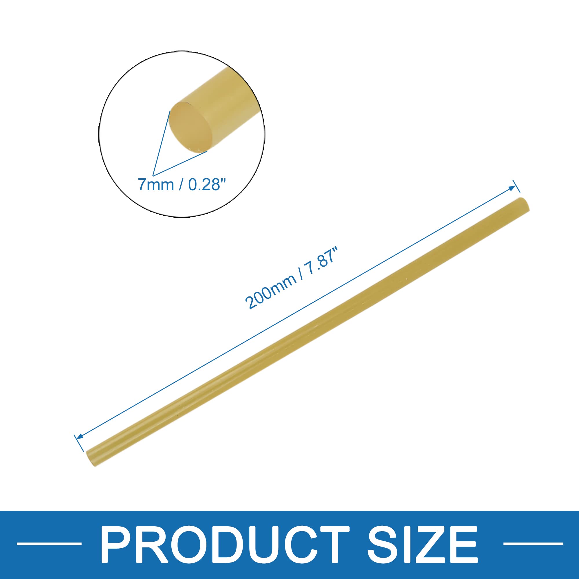 A ABSOPRO 7mmX200mm Caldo Colla Stick Senza Vernice Ammaccatura Riparazione Giallo (12Set)