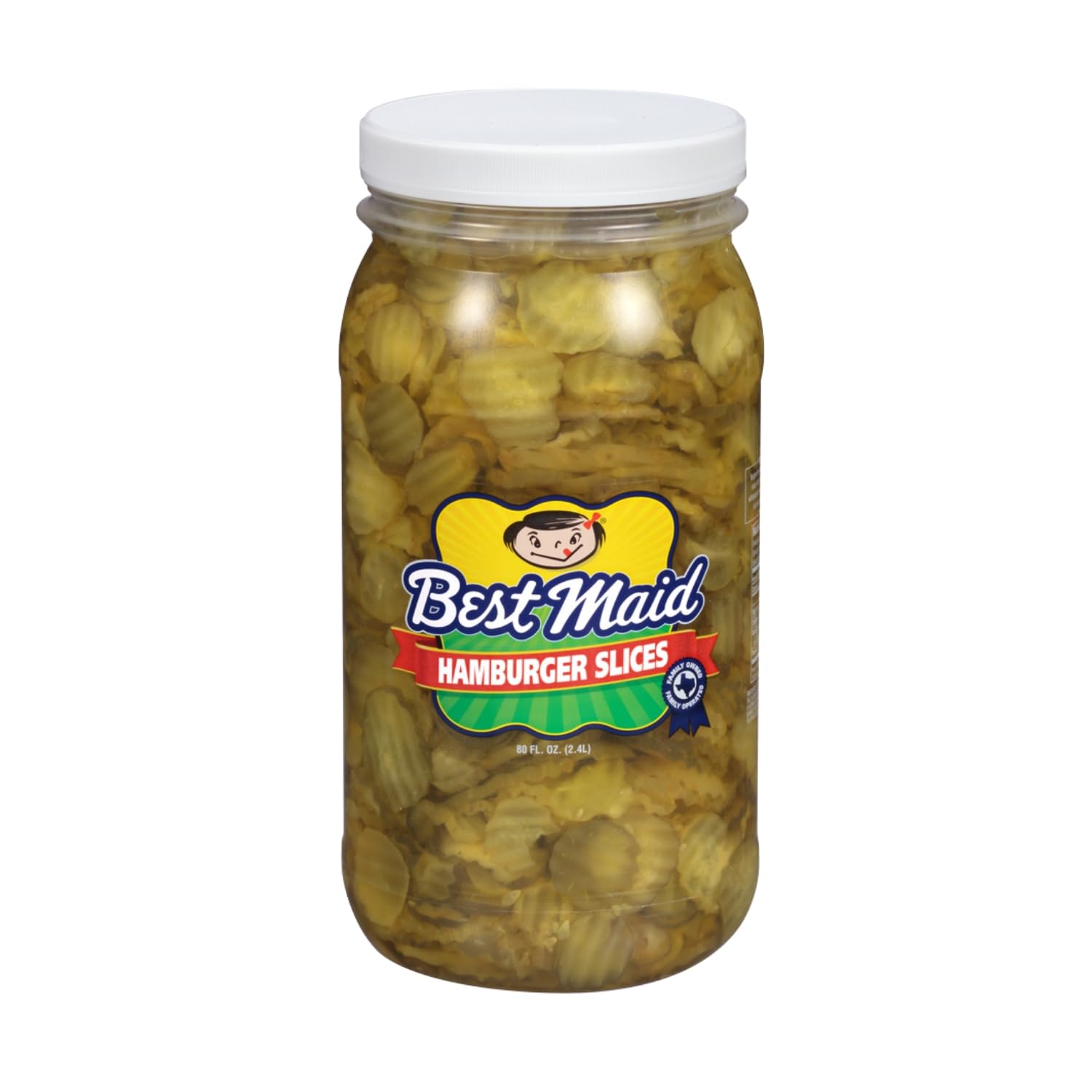 Best Maid Hamburger Slices Pickles 80oz Jar - Crunchy Tangy Dill Pickles for Burgers, Sandwiches & Snacks